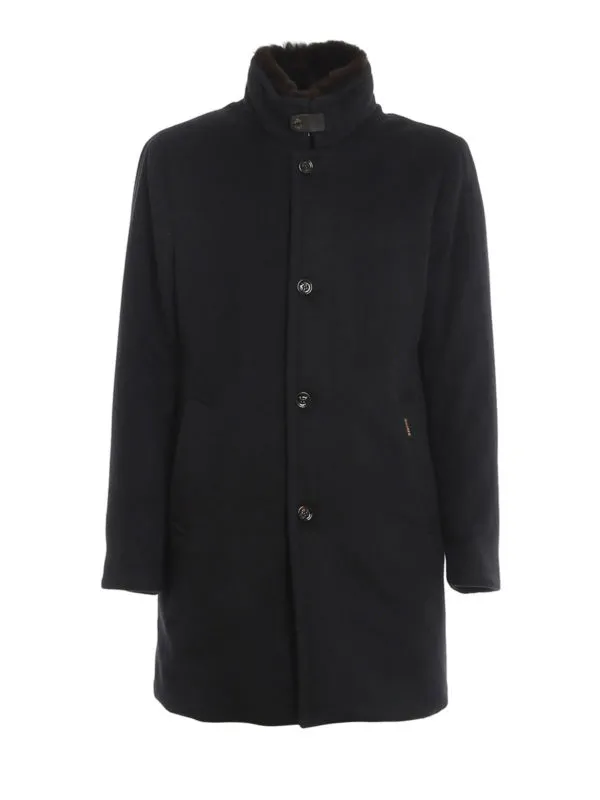 Moorer Manteau Rembourré - Bond - Bleu Foncé | BONDFURLENAVY