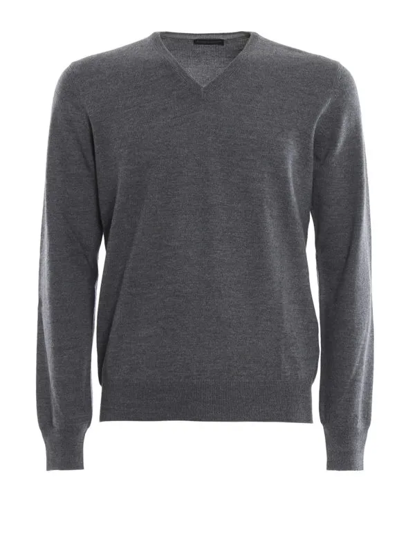 Paolo Fiorillo Pull À Col V - Gris - Gris - Homme | 5511514290088