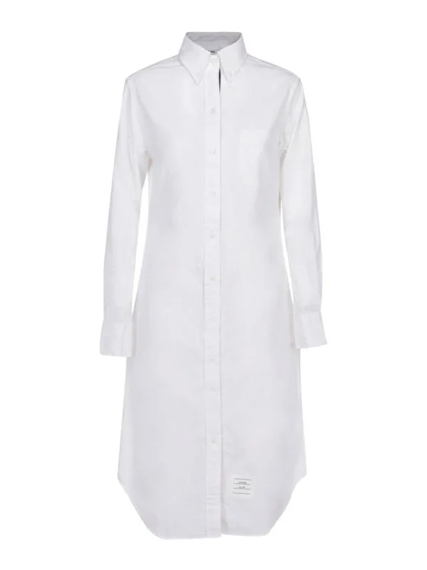 Thom Browne Robe Au Genou - Blanc - Blanc - Femme | FDS001E06177100