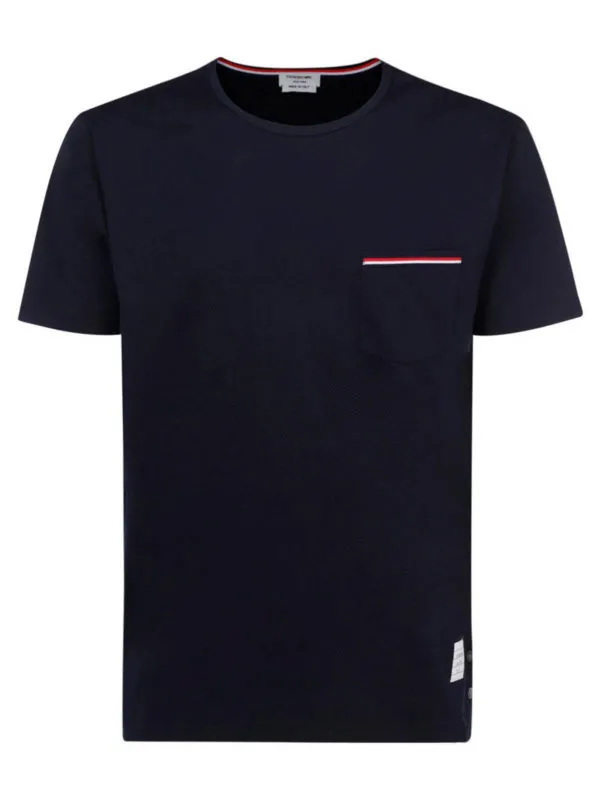 Thom Browne T-Shirt - A Rayures - Bleu Foncé | MJS010A01454415